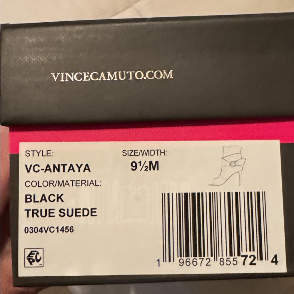 VINCE CAMUTO Suede Antaya
Open Toe Booties Sz 9.5 - Picture 5 of 5